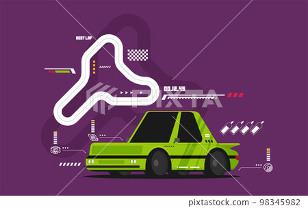 Vector racing car isolated on color background Vector racing car isolated on color background 98345982