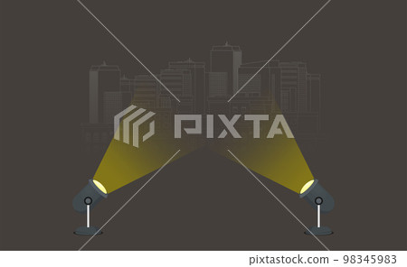 Two spotlights in flat style vector Two spotlights in flat style vector 98345983
