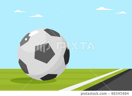 Background of football stadium vector flat design illustration. Background of football stadium vector flat design illustration. 98345984