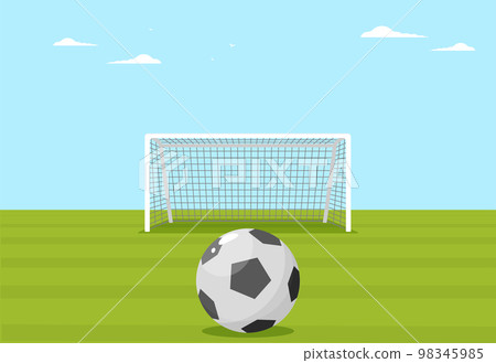 Background of football stadium vector flat design illustration. Background of football stadium vector flat design illustration. 98345985