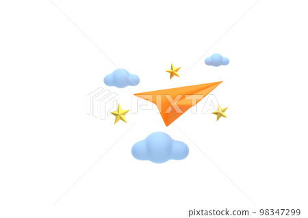 paper airplane with clouds Concept Online social network. paper airplane with clouds Concept Online social network. 98347299