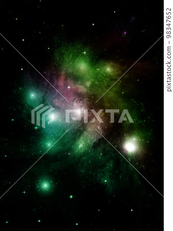 galaxy in a free space. 3D rendering 98347652