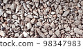 Crushed stones background on the railway 98347983