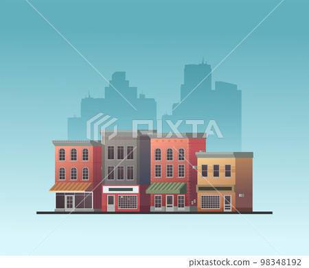 Vector Shop or Store Building Illustration 98348192