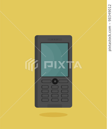 Vector flat icon of phone with keypad and display. 98349012