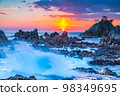 winter wave sunrise 98349695