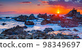 winter sea sunrise panorama 98349697
