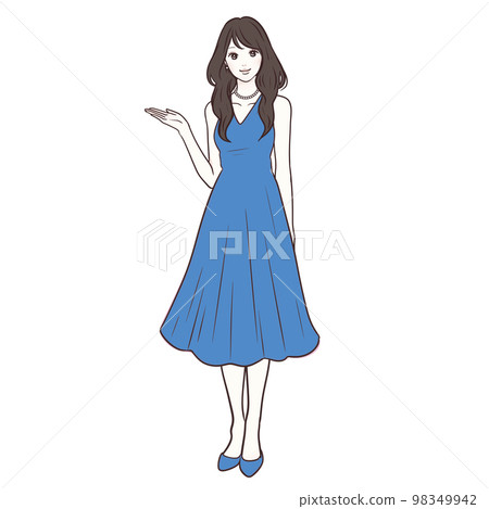 Female illustration material Female illustration material 98349942