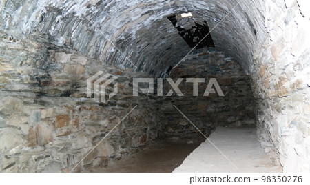 interior of Tash Rabat caravanserai in Tian Shan mountain in Naryn province, Kyrgyzstan interior of Tash Rabat caravanserai in Tian Shan mountain in Naryn province, Kyrgyzstan 98350276