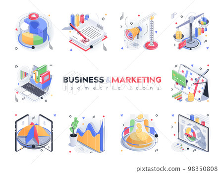 Marketing 3D Isometric Concept 98350808