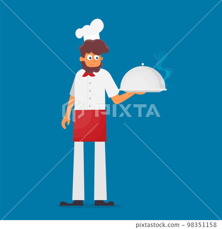 Vector illustration of chef. Flat design Vector illustration of chef. Flat design 98351158