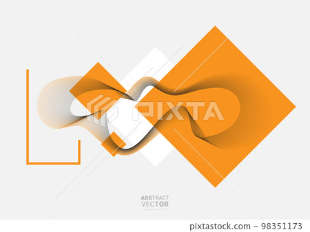 Abstract background with dynamic linear waves. Vector illustration in flat minimalistic style 98351173