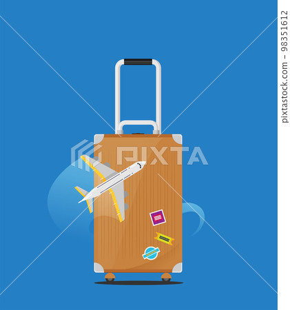 Modern and realistic luggage design. Vector stock illustration. Modern and realistic luggage design. Vector stock illustration. 98351612