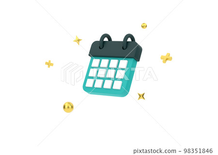 3D. minimal calendar icons. calendar date icon . 3D. minimal calendar icons. calendar date icon . 98351846