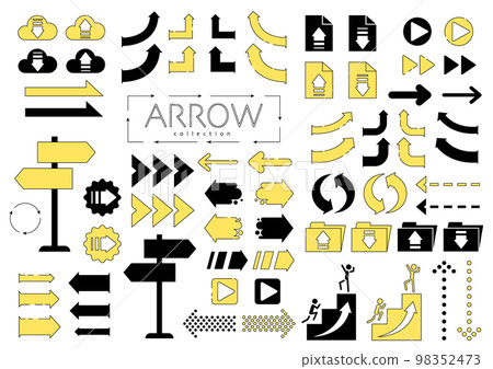 Various shapes of arrows set 03 (yellow) Various shapes of arrows set 03 (yellow) 98352473