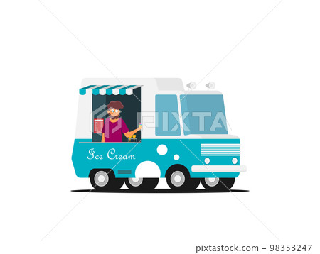 Vector ice cream flat illustration 98353247