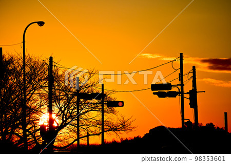 Evening scenery material Evening scenery material 98353601