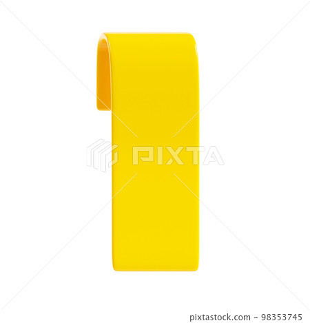 Yellow ribbon banner 3d render illustration - simple text tag or label for sale and promotion message. Yellow ribbon banner 3d render illustration - simple text tag or label for sale and promotion message. 98353745