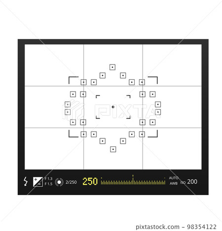Digital camera with screens of shooting modes template Digital camera with screens of shooting modes template 98354122