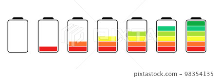 Battery icons set 98354135