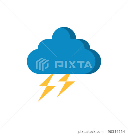 Cloud thunder icon. vector illustration 98354234