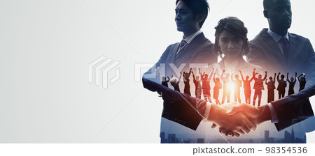 商業與成功 橫幅和廣告的水平視覺效果 商業與成功 橫幅和廣告的水平視覺效果 98354536