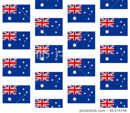 Vector seamless pattern of flat Australian flag 98354546