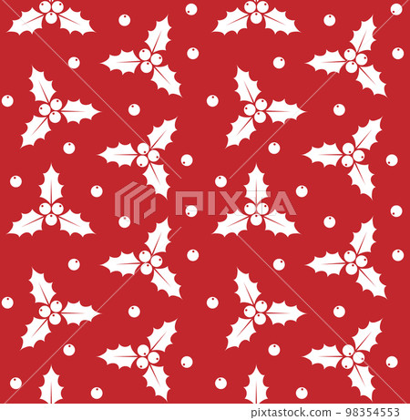 Vector seamless pattern of Christmas holly berry Vector seamless pattern of Christmas holly berry 98354553