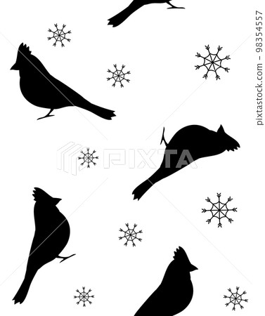 Vector seamless pattern of red cardinal bird Vector seamless pattern of red cardinal bird 98354557