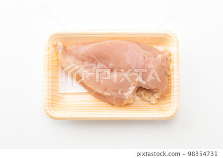 Young chicken breast white background 98354731