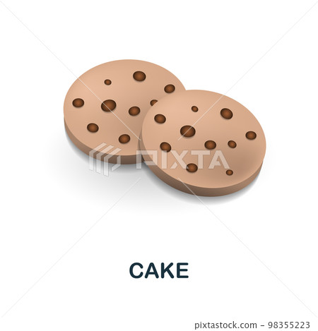 Cake icon. 3d illustration from fast food collection. Creative Cake 3d icon for web design, templates, infographics and more 98355223