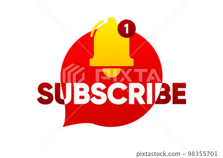 Subscribe to newsletter, news, offers, promotions. Vector email marketing banner. Subscribe, send. Follow me. Vector illustration. 98355701