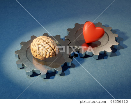Heart and brain working together Heart and brain working together 98356510