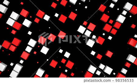 VJ Pop Cube Red Block Black Background [There is another Ver] 98356533