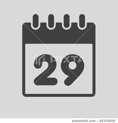 Icon page calendar day - number 29 98356609