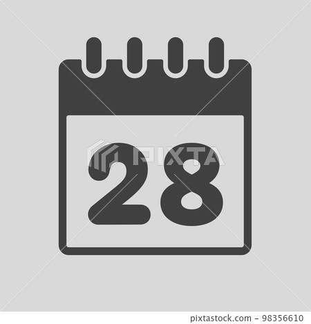 Icon page calendar day - number 28 Icon page calendar day - number 28 98356610