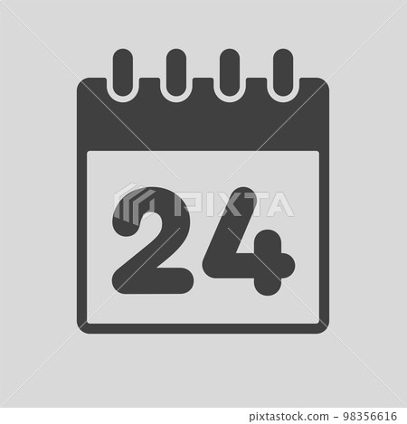 Icon page calendar day - number 24 Icon page calendar day - number 24 98356616