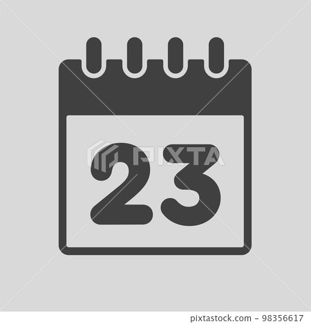 Icon page calendar day - number 23 Icon page calendar day - number 23 98356617