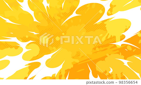 動漫風格_爆炸爆炸效果背景_黃色_16:9 98356654