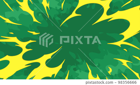 Anime style_explosive explosion effect background_green_16:9 98356666
