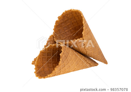 waffle cones isolated waffle cones isolated 98357078