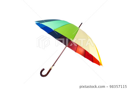 multicolored umbrella isolated 98357115