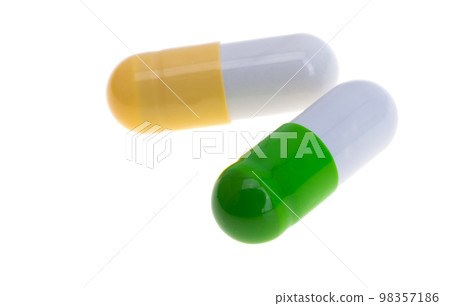 medical capsules isolated 98357186
