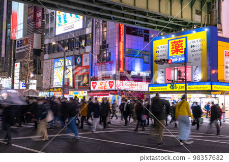 "Tokyo" Akihabara electric town / city night view 98357682