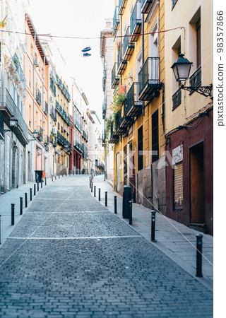 Traditional Colorful Street in the Lavapies Neighborhood in central Madrid Traditional Colorful Street in the Lavapies Neighborhood in central Madrid 98357866