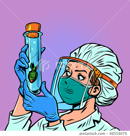 Female Medic and Test Tube bomb rocket weapon war nuclear 98358079