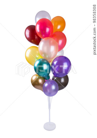 many air colored balloons isolated many air colored balloons isolated 98358308