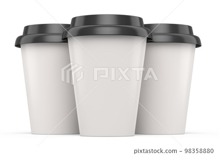 Set of paper coffee cups for cappuccino, americano, espresso, mocha, latte 98358880