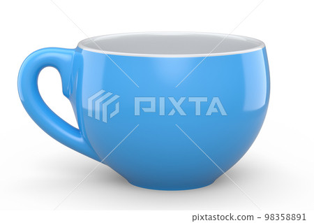 Ceramic coffee cup for cappuccino, americano, espresso, mocha, latte on white 98358891