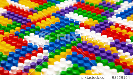 Abstract background texture of colored constructor blocks 98359164